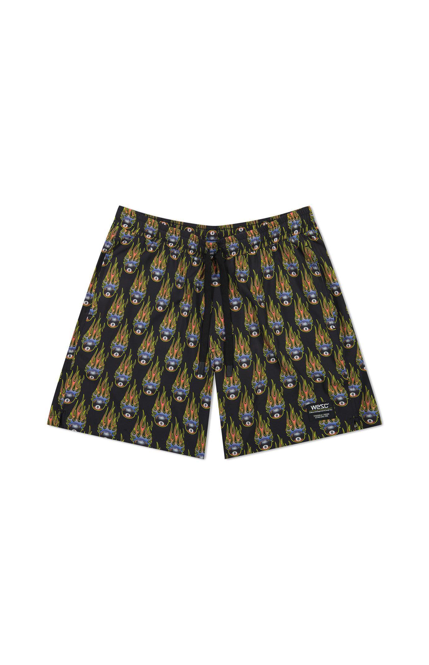 WeSC America Inc Men's 8 Balls OF Fire AOP Austin Shorts - Product Image