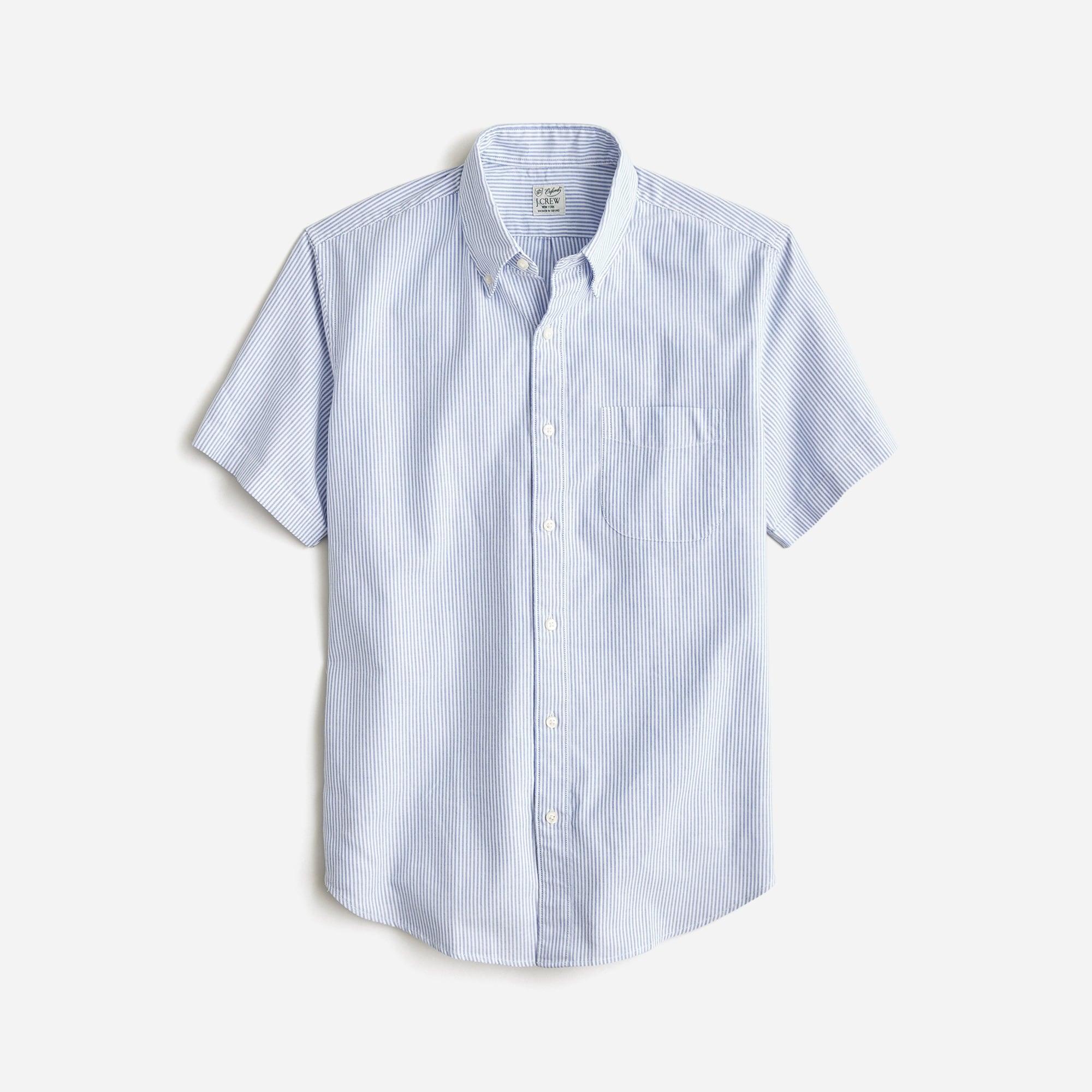 Short-sleeve Broken-in organic cotton oxford shirt Product Image