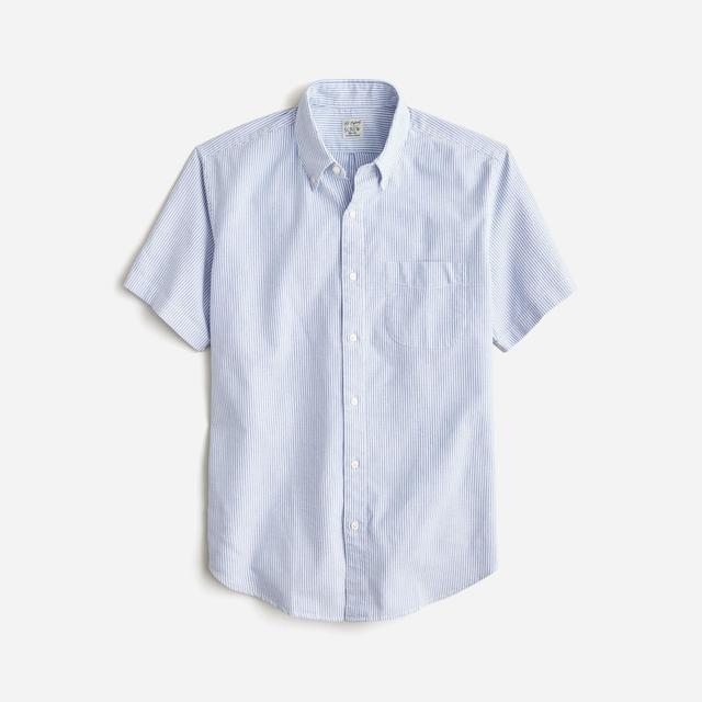 Short-sleeve Broken-in organic cotton oxford shirt Product Image