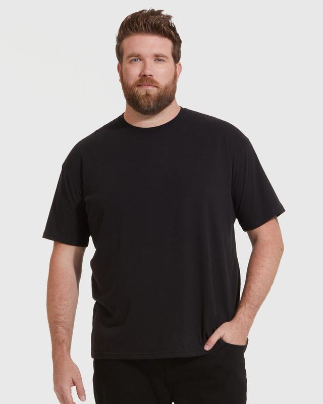 True Classic Men's All Black Classic Short Sleeve Crew Neck T-Shirt 3-Pack Male Product Image