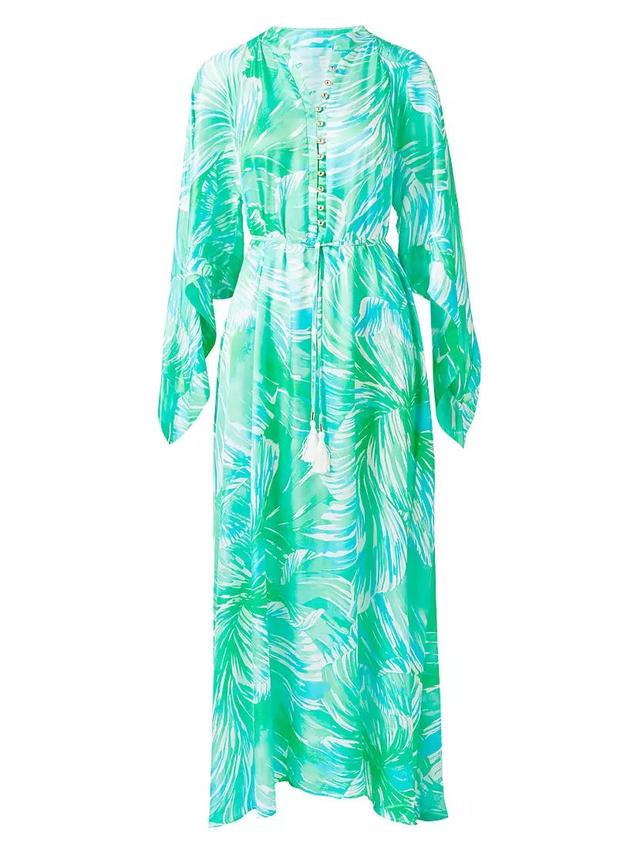 Edith Palm Print Cover-Up Maxi Dress Product Image