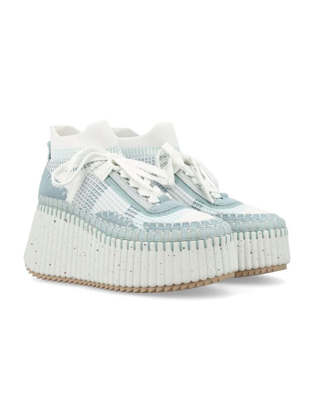 Nama Wedge Sneaker Blue Size 3 100% Bovine Leather, Polyester, Thermoplastic Polyurethane Product Image