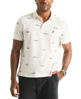 Men's Classic-Fit Logo-Print Performance Polo Shirt Product Image