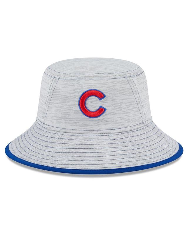 Mens New Era Gray Chicago Cubs Game Bucket Hat Product Image