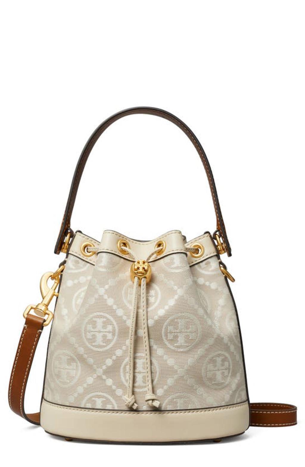 TORY BURCH T Monogram Bucket Bag In Green Product Image