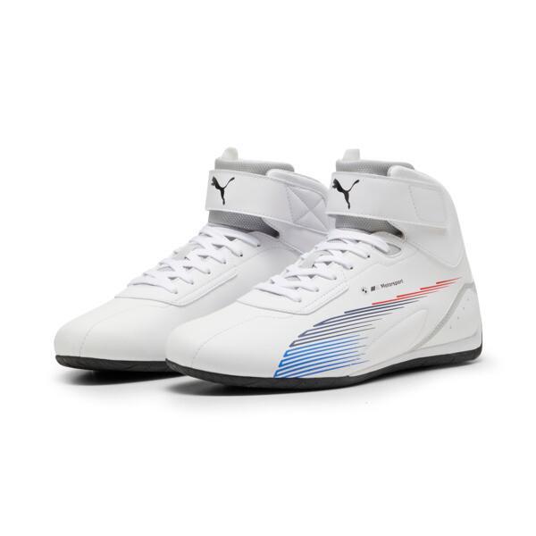 PUMA BMW M Motorsport Neo Cat Mid 2.0 Men's Shoes in White/Cool Light Grey Product Image