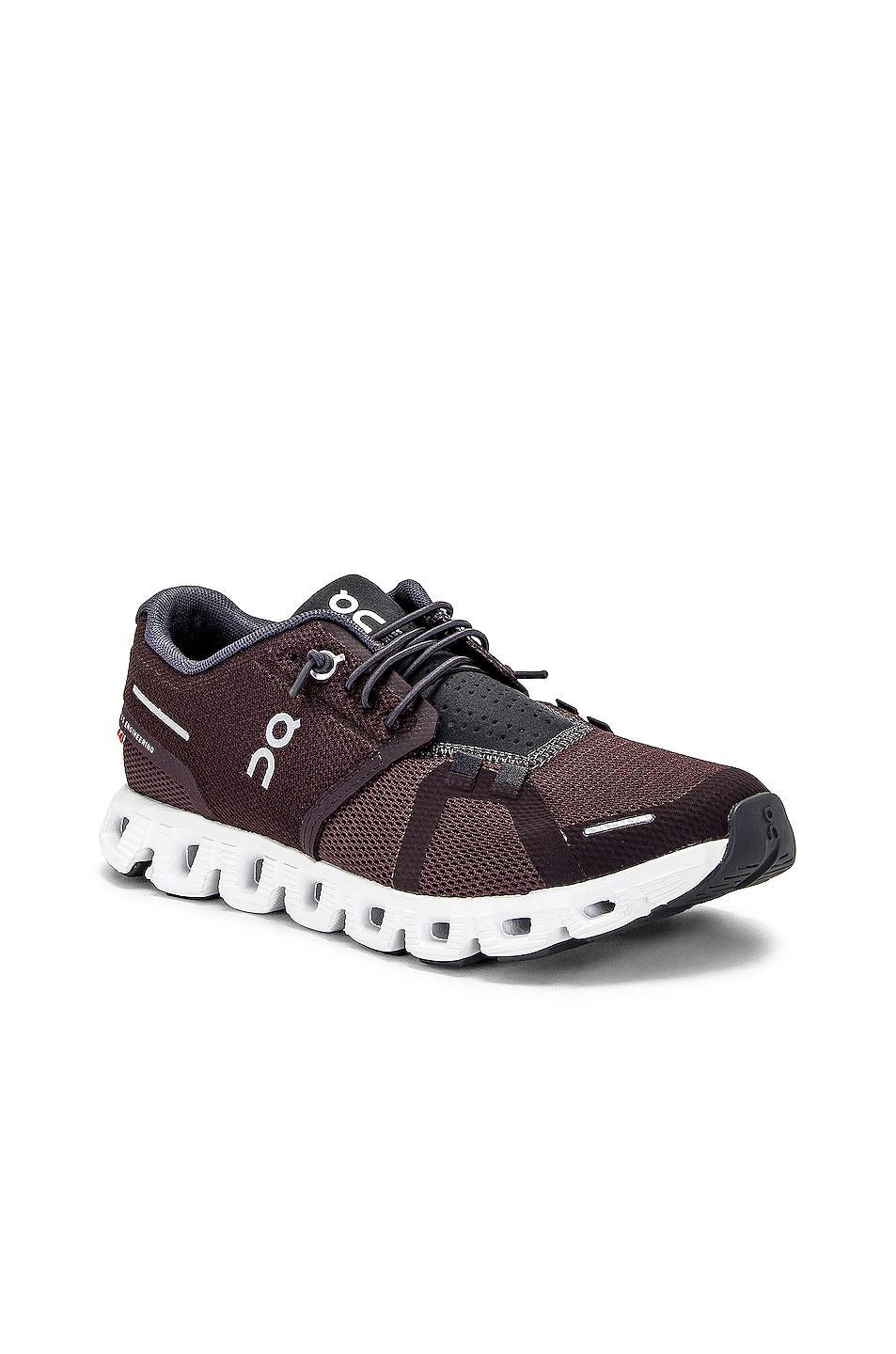 On Cloud 5 Sneaker in Mulberry & Eclipse - Burgundy. Size 5.5 (also in 5). Product Image