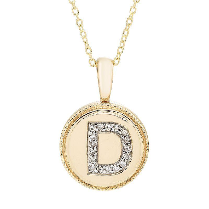 Diamond Accent Initial Pendant in 14k Rose - L Product Image