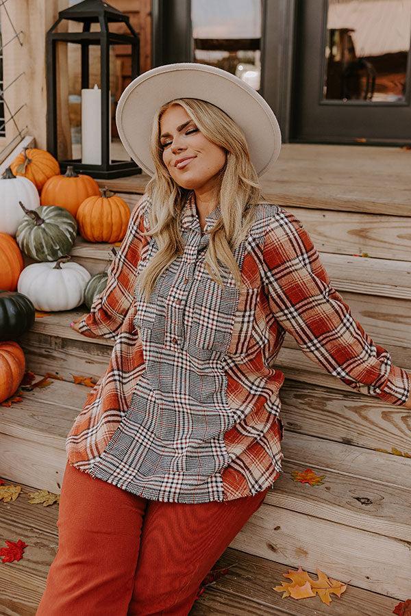 Fall Sunset Flannel Tunic Curves Product Image