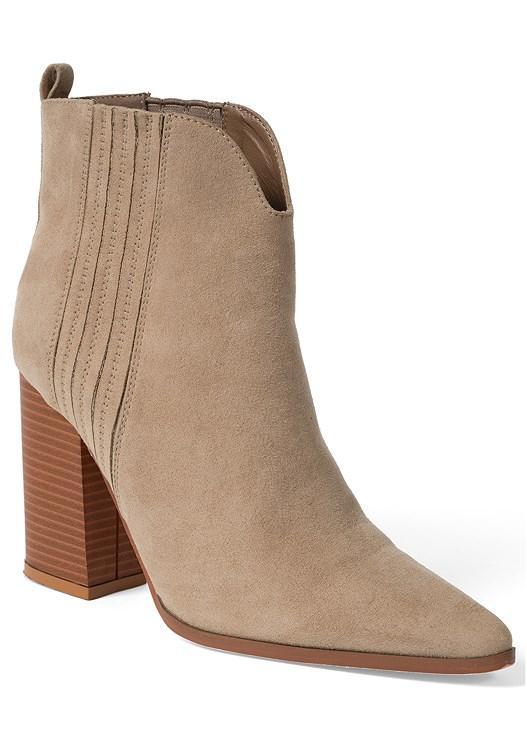 Western Block Heel Booties Product Image