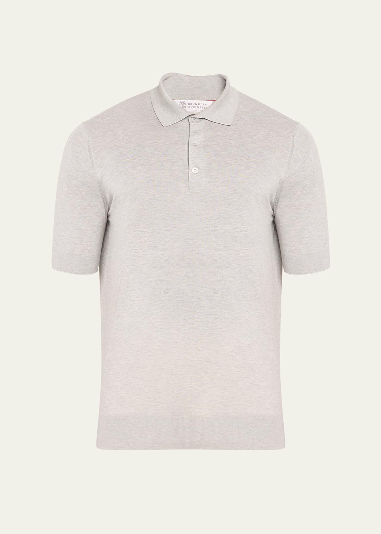 Mens Cotton-Silk Polo Shirt Product Image