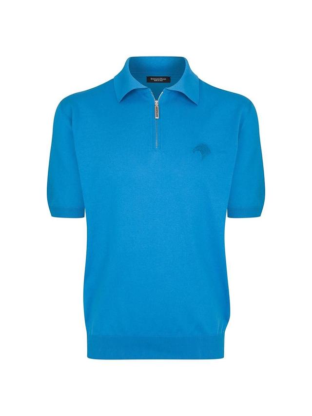 Mens Zip Polo Shirt Product Image