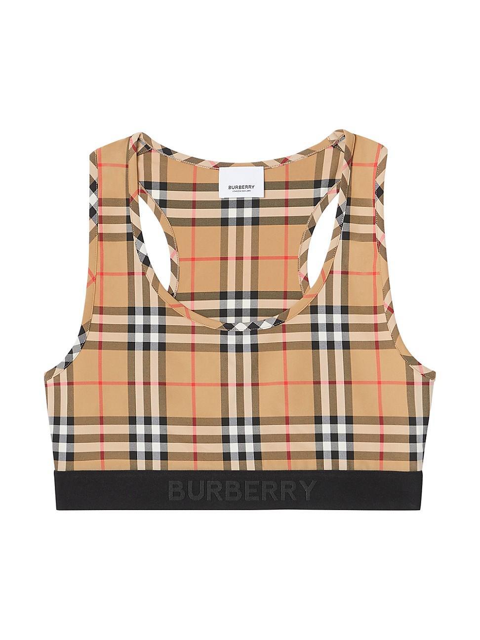 burberry Dalby Check Sports Bra Product Image