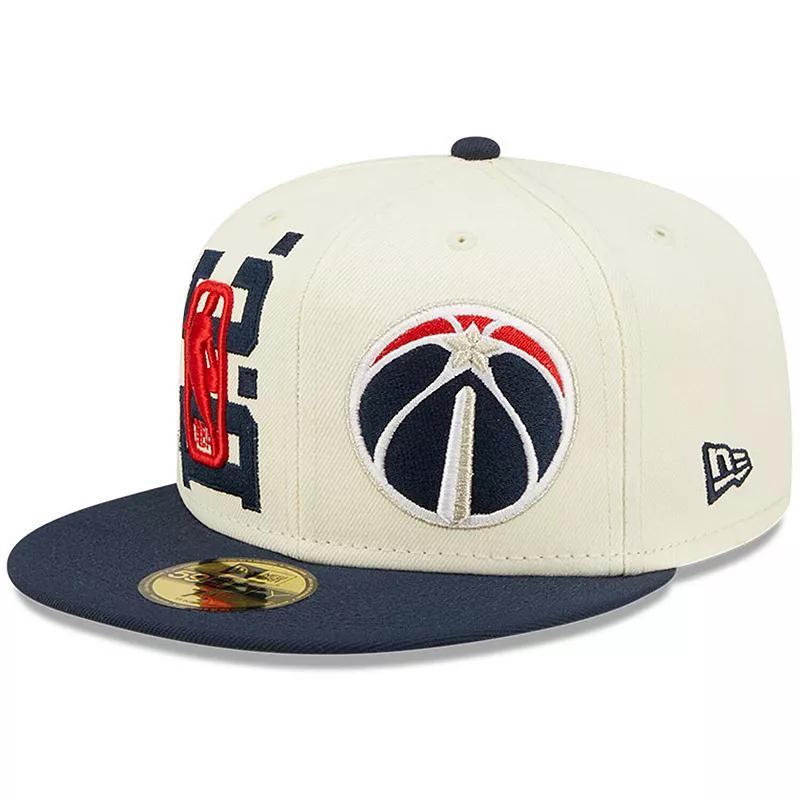 Mens New Era Cream Washington Wizards 2022 NBA Draft 59FIFTY Fitted Hat Blue Product Image