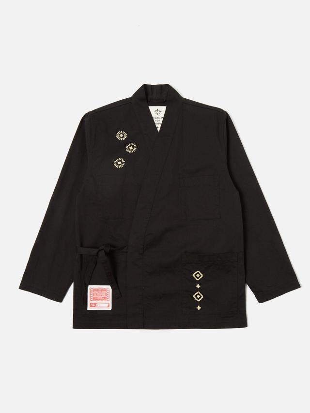 HHV x Universal Works Kyoto Work Jacket in Black Twill Product Image