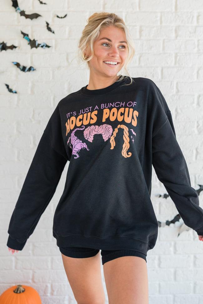 Hocus Pocus Trio Black Oversized Graphic Sweatshirt Product Image