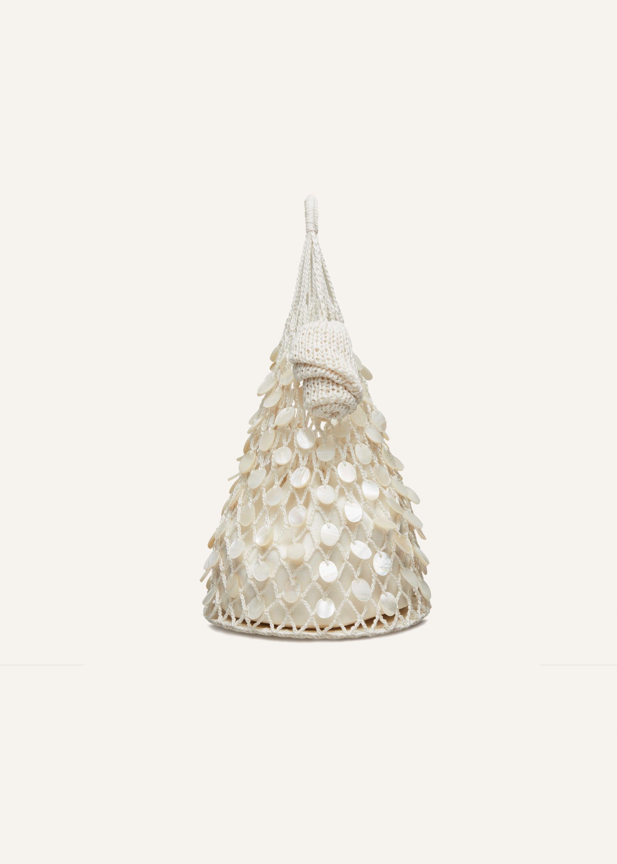 Small Devana bag in cream with mother of pearl embellishment Product Image