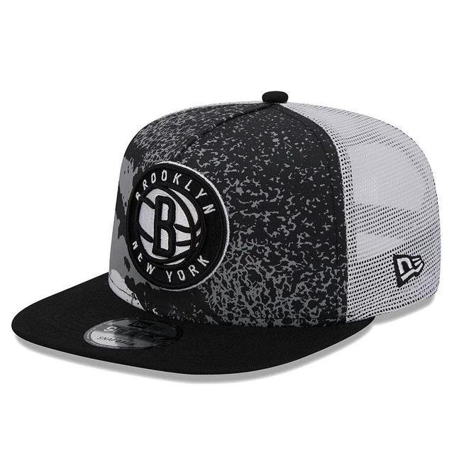 Mens New Era Brooklyn Nets Court Sport Speckle 9FIFTY Snapback Hat Product Image