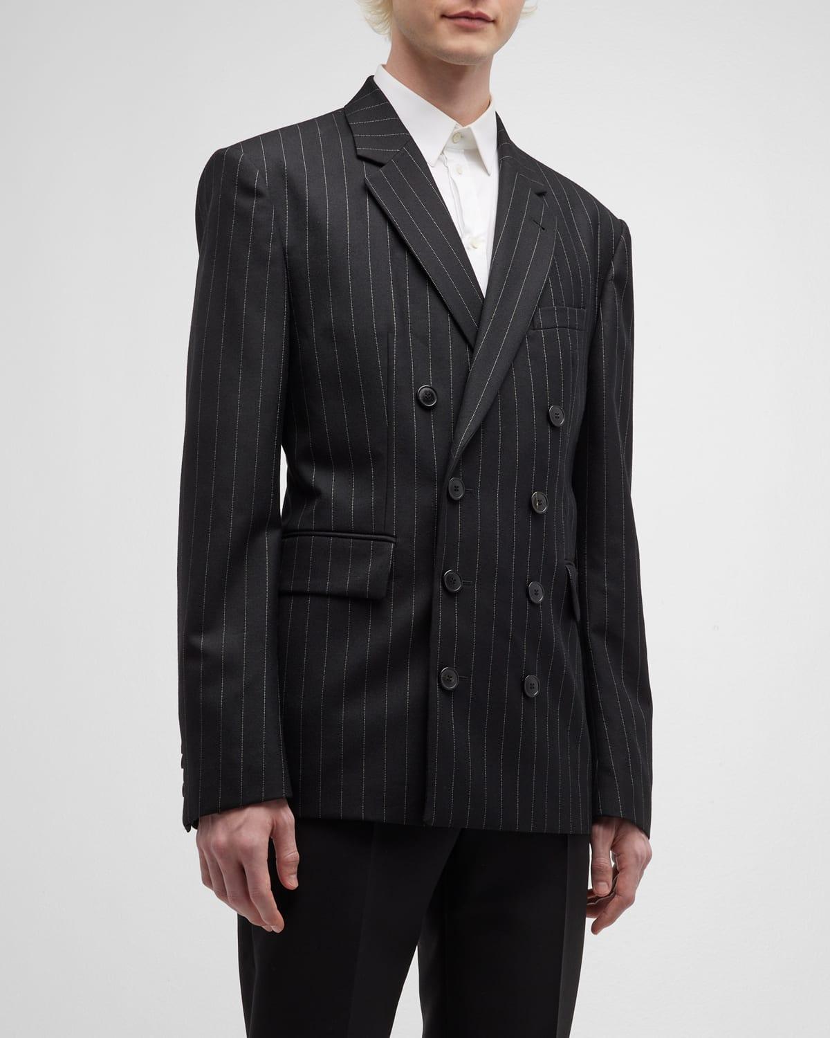 Mens Baltan Pinstripe Double-Breasted Jacket Product Image