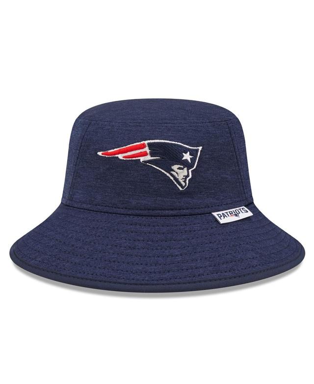 Mens New Era Heather Navy New England Patriots Bucket Hat Product Image