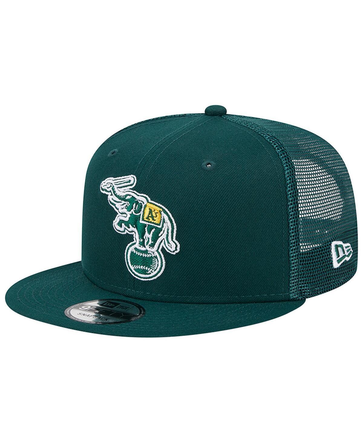 Mens New Era Oakland Athletics Cooperstown Collection Team Color Trucker 9FIFTY Snapback Hat Product Image