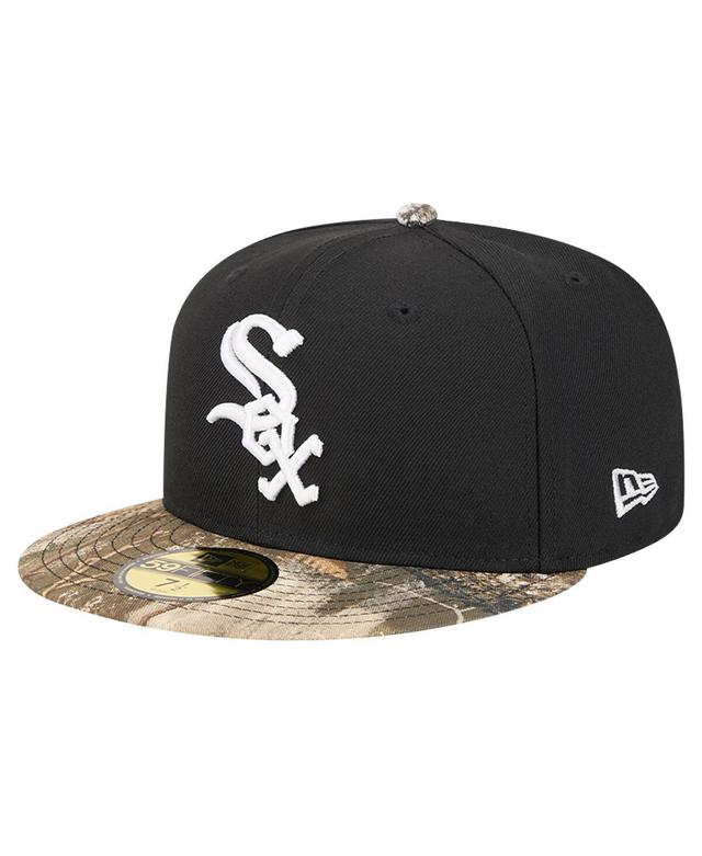 New Era Mens Black Chicago White Sox Realtree Camo 59FIFTY Fitted Hat Product Image