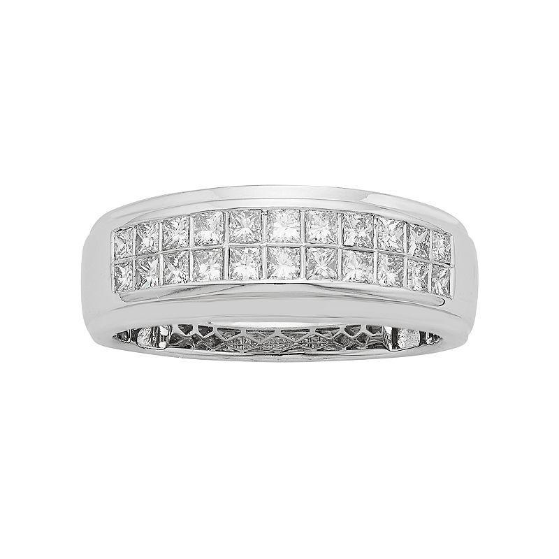 The Regal Collection Mens 14k White Gold IGL Certified 1 Carat T.W. Diamond Wedding Band Product Image