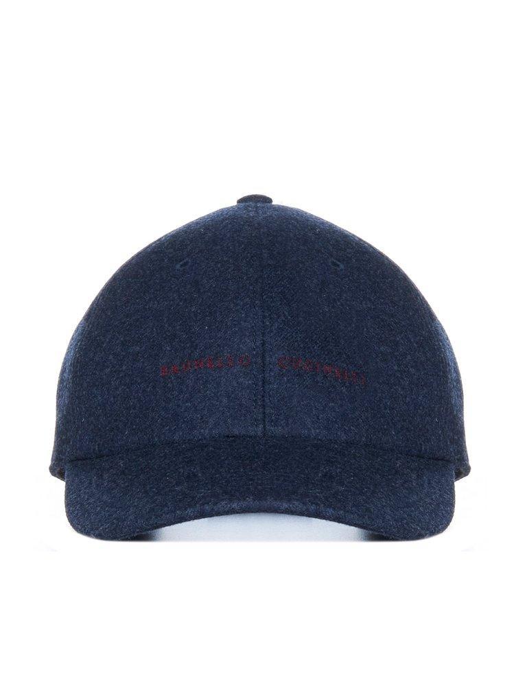 Logo Embroidered Curved Peak Baseball Cap In Blue Product Image