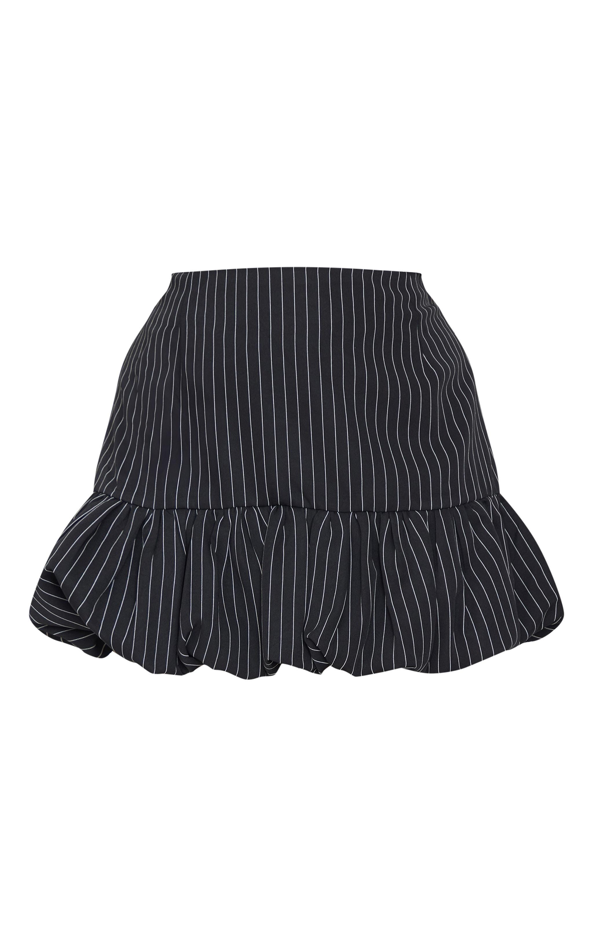 Plus Black High Waisted Puffball Skirt Product Image