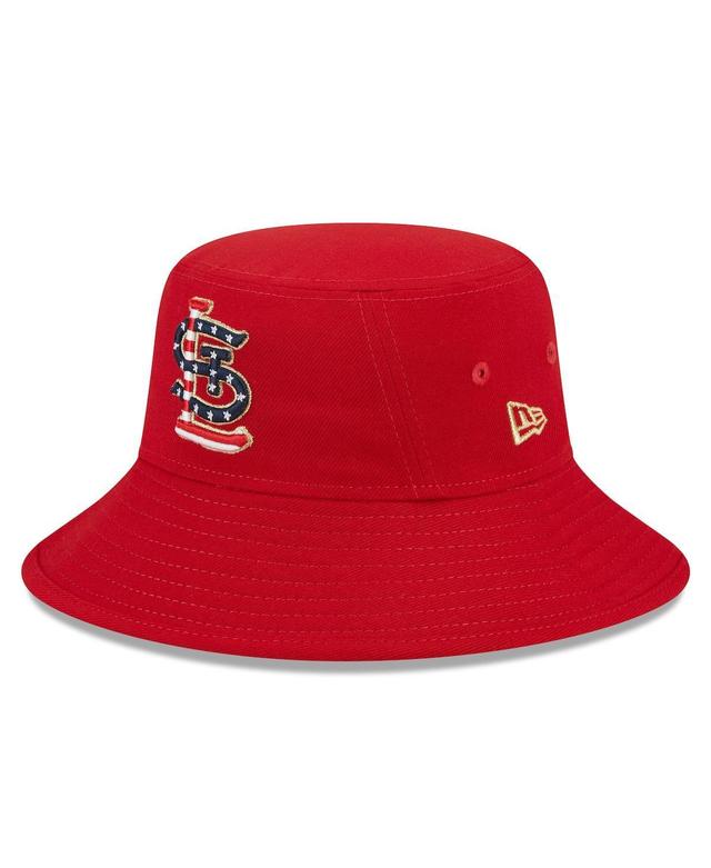 Mens New Era Red St. Louis Cardinals 2023 Fourth of July Bucket Hat Product Image