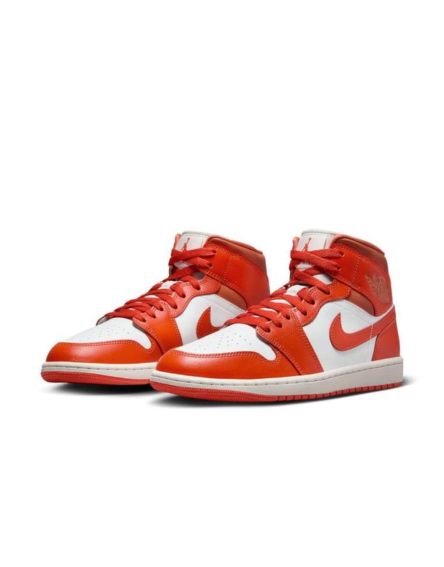 Nike Air Jordan 1 Mid sneakers in orange Product Image