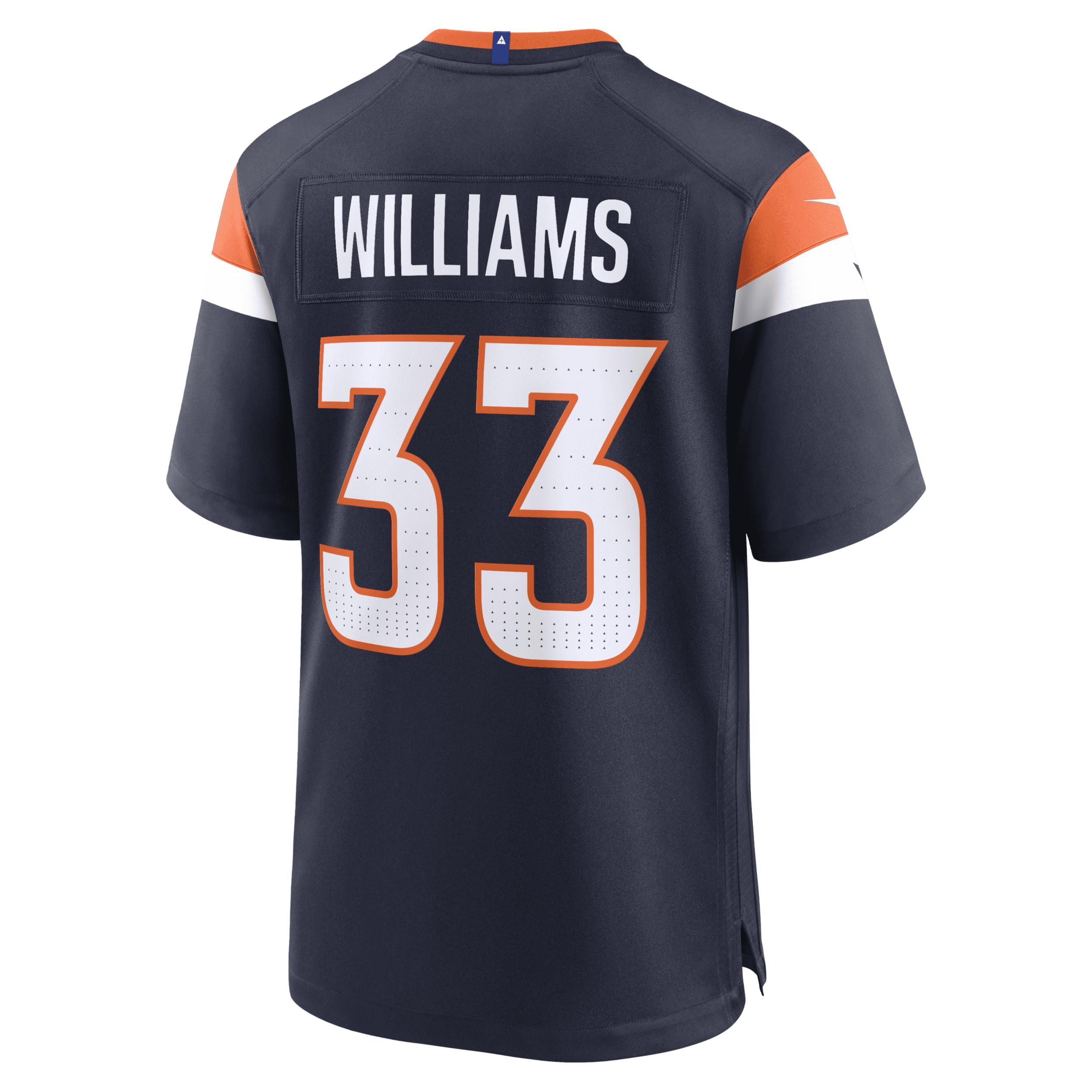 Nike Mens Javonte Williams Denver Broncos Alternate Game Jersey - White Product Image