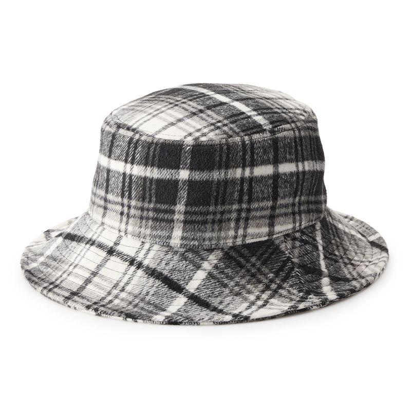 Sonoma Goods For Life Womens Plaid Felt Bucket Hat Product Image