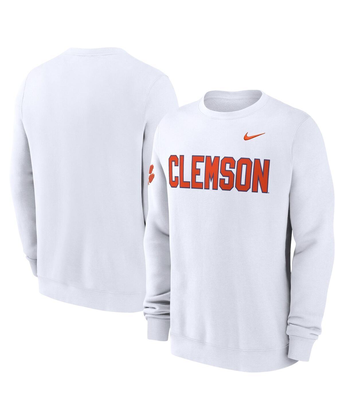 Nike Mens White Clemson Tigers 2024 Sideline Dabo Pullover Sweatshirt Product Image