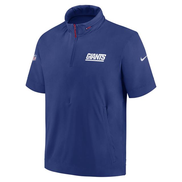 Buffalo Bills Sideline Coach Nike Men's NFL 1/2-Zip Short-Sleeve Hooded Jacket Product Image