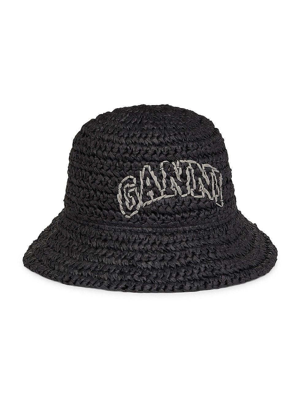 Womens Straw Logo Bucket Hat Product Image