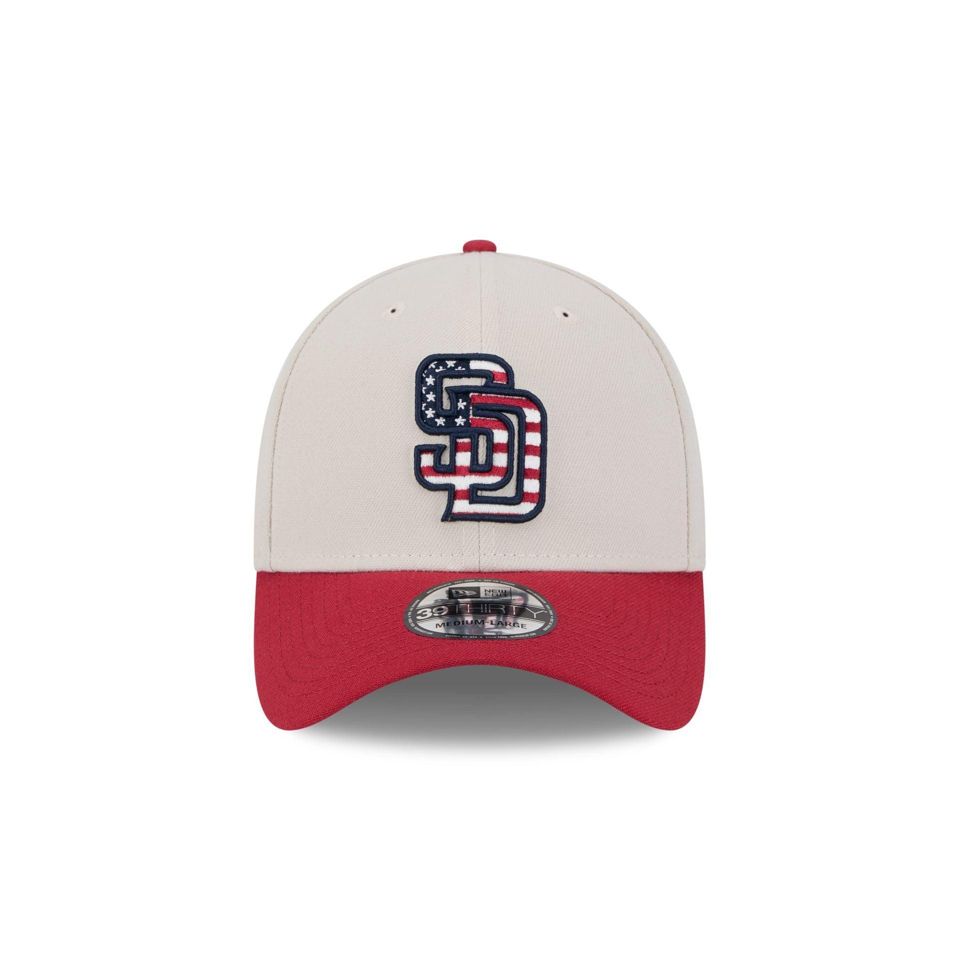 San Diego Padres Independence Day 2024 39THIRTY Stretch Fit Hat Male Product Image