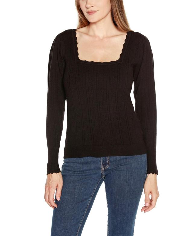 Belldini Womens Kaily K. Square Neck Sweater Product Image