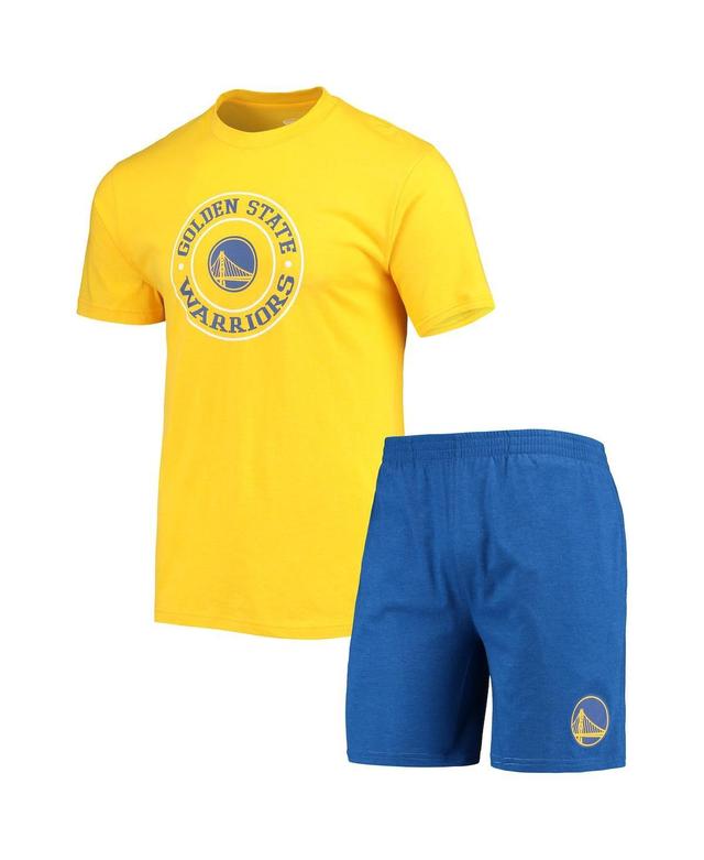 Mens Concepts Sport Royal/Gold Golden State Warriors T-Shirt & Shorts Sleep Set Product Image