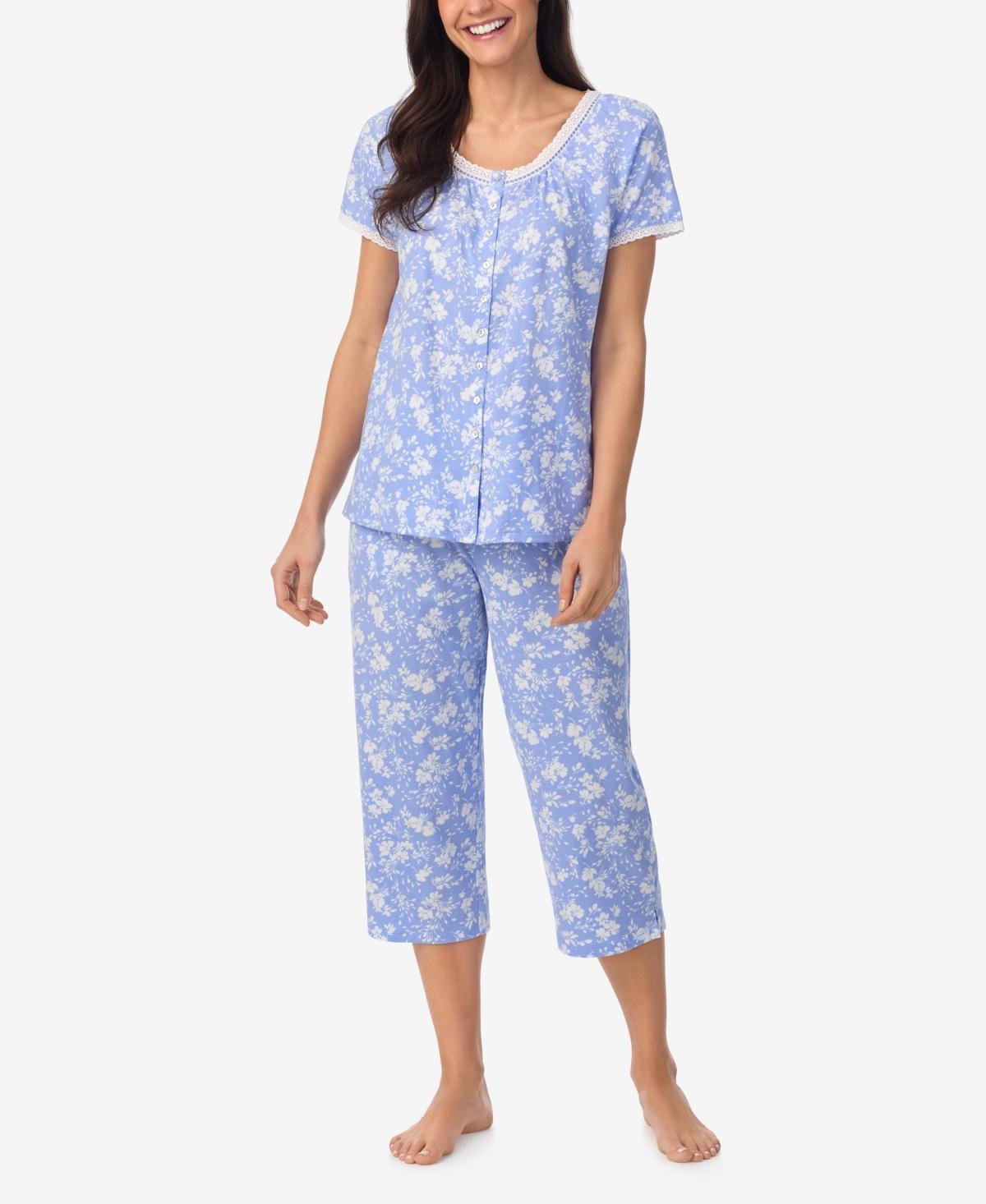 Aria Womens Cap Sleeve Capri Pj Set Product Image