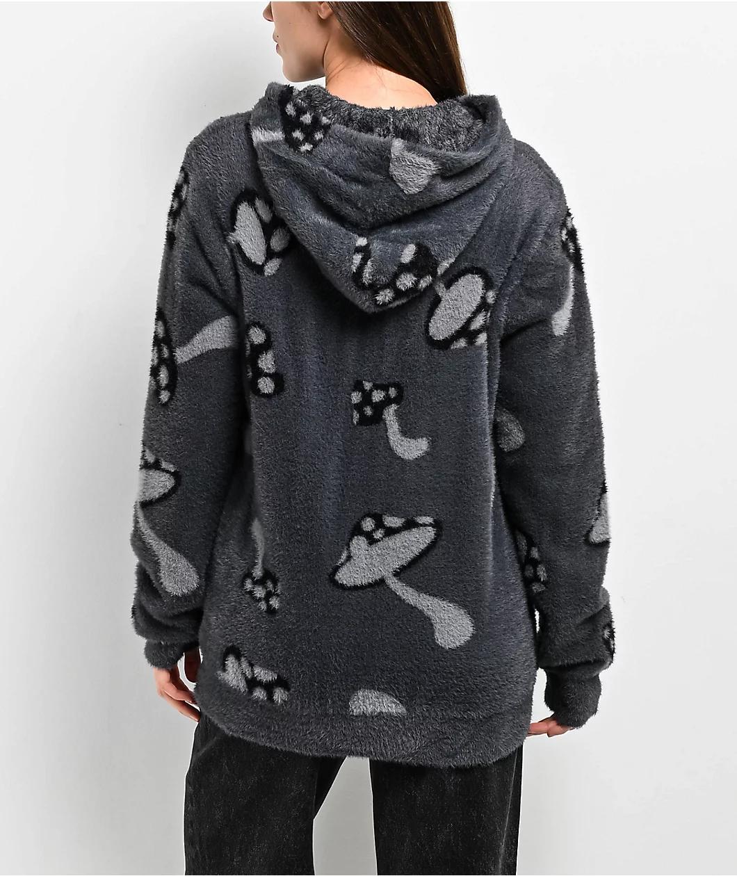 RIPNDIP Euphoria Faux Mohair Grey Hoodie Product Image