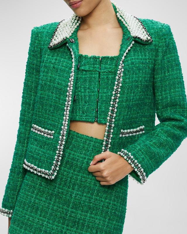 Kidman Embellished Metallic Tweed Jacket Product Image