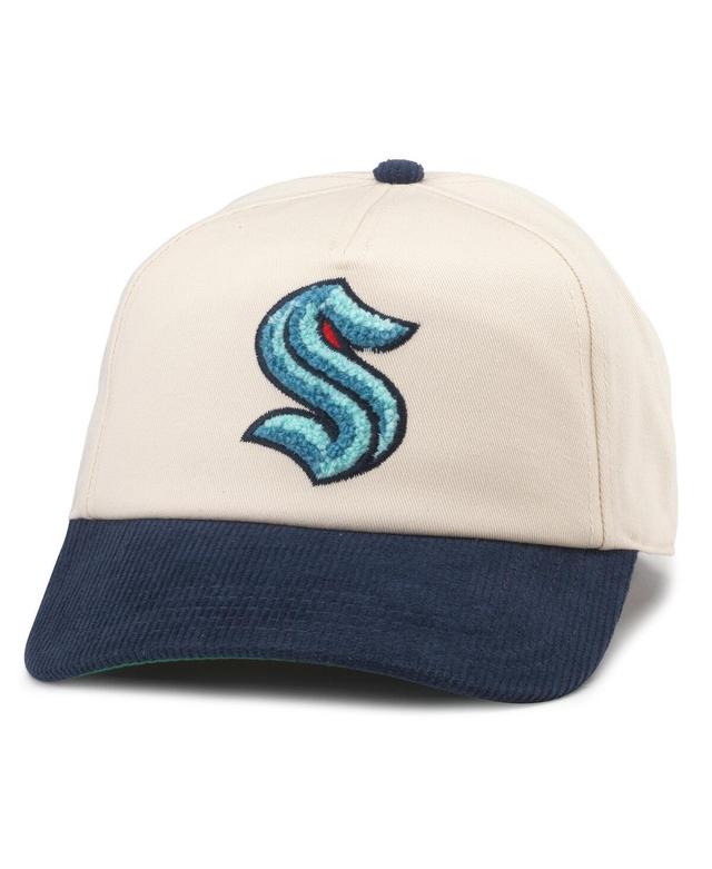 Mens American Needle White Seattle Kraken Burnett Adjustable Hat - White Product Image