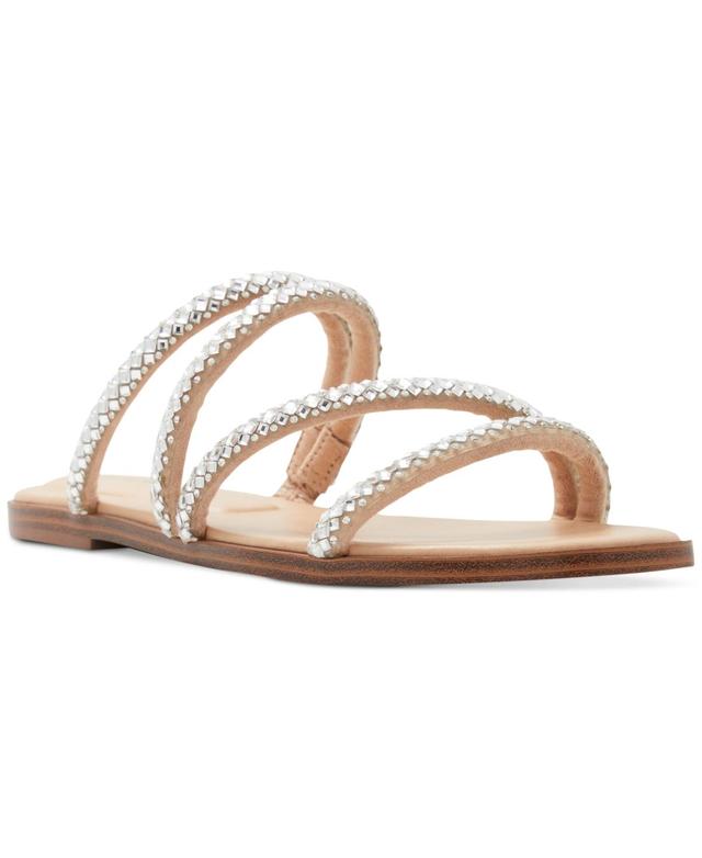 ALDO Triton - Women's Flat Sandals - Silver, Size 8 Product Image