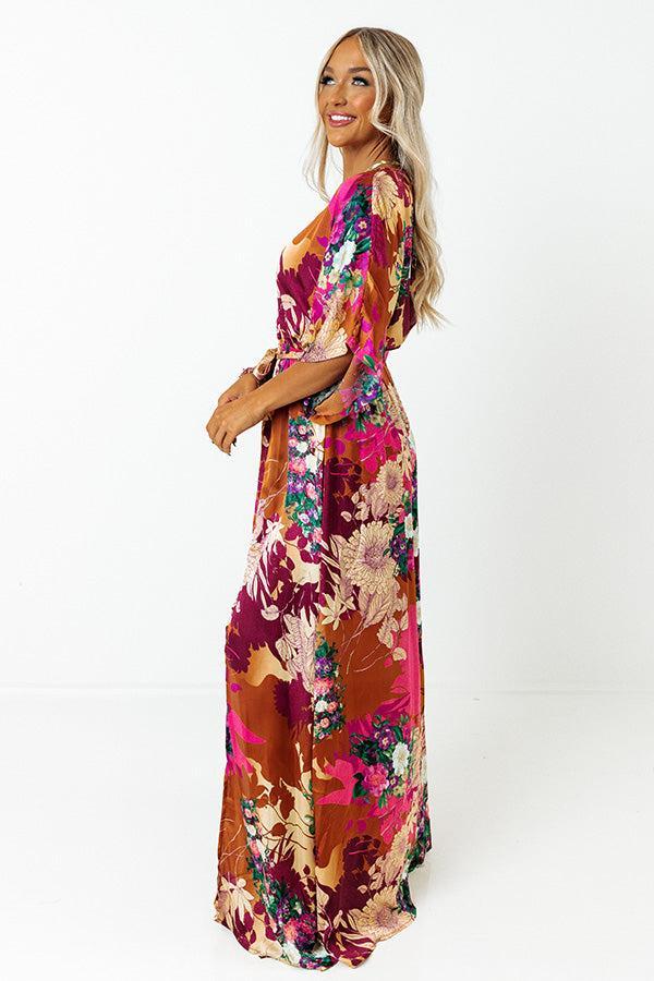 Caught Up In Love Satin Maxi Product Image