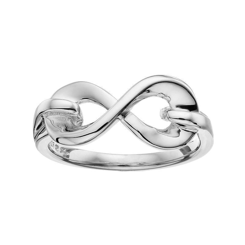 Boston Bay Diamonds Sterling Silver Infinity Ring, Womens Grey Product Image