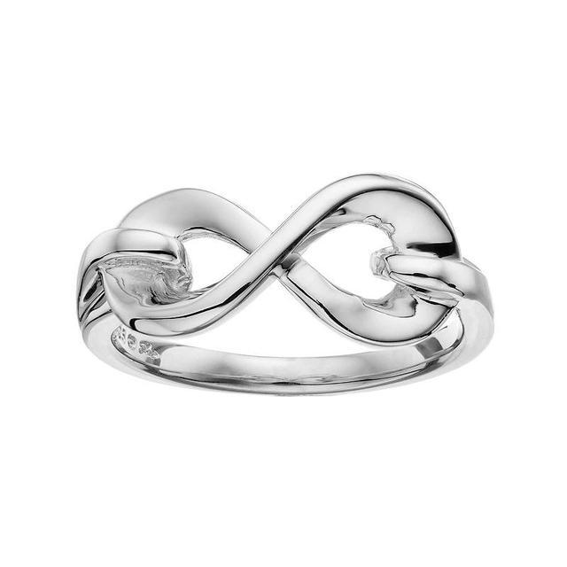 Boston Bay Diamonds Sterling Silver Infinity Ring, Womens Grey Product Image