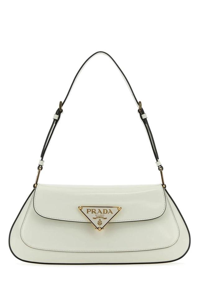 White Leather Shoulder Bag Product Image