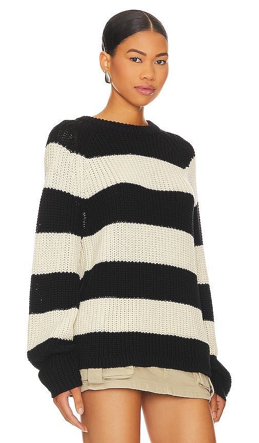 Velvet by Graham & Spencer Ciara Sweater in Ivory, Black. - size XL (also in L) Product Image