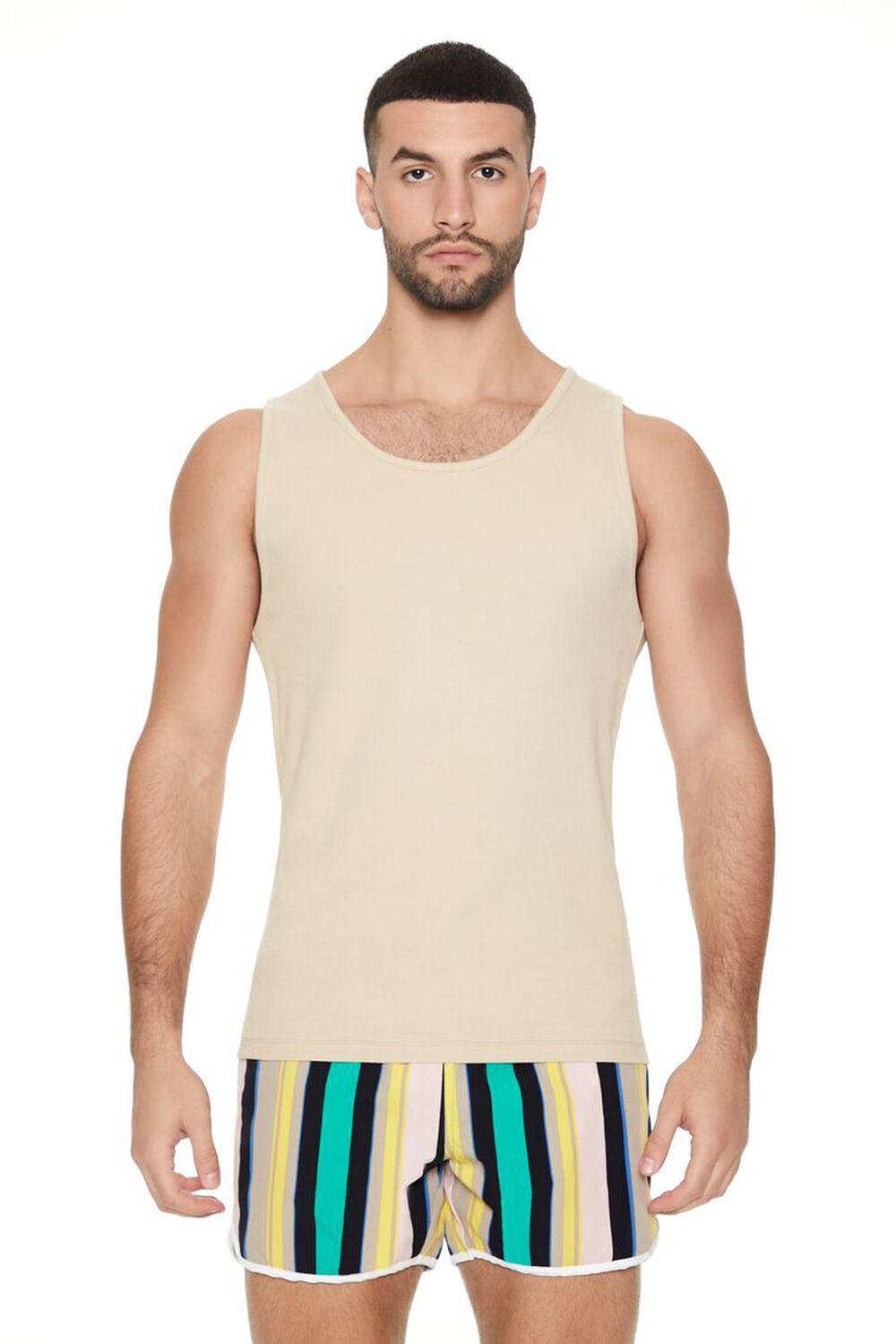 Striped Drawstring Short Inseam Swim Trunks | Forever 21 Product Image